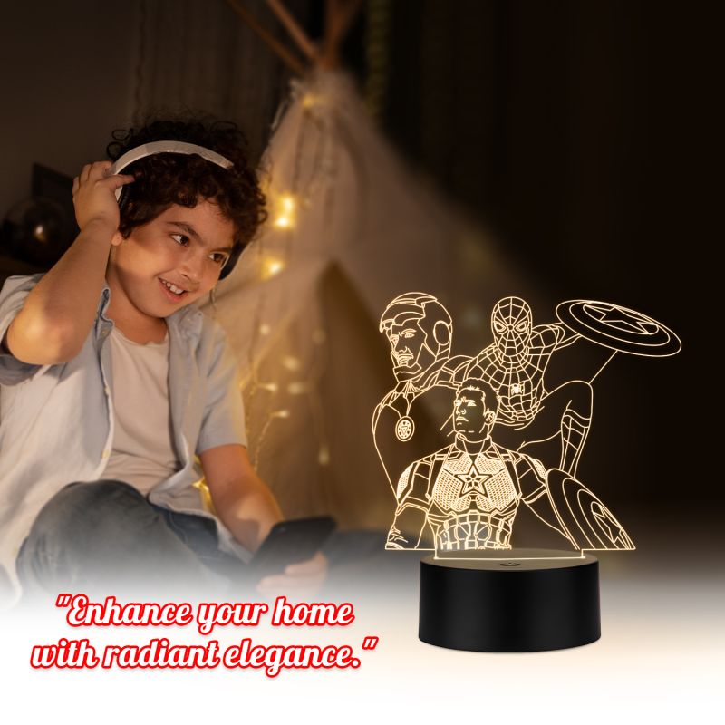 Avengers Character's From Endgame Design Night Lamp